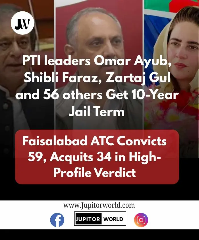  PTI Leaders Omar Ayub &amp; Shibli Faraz Get 10-Year Jail Term