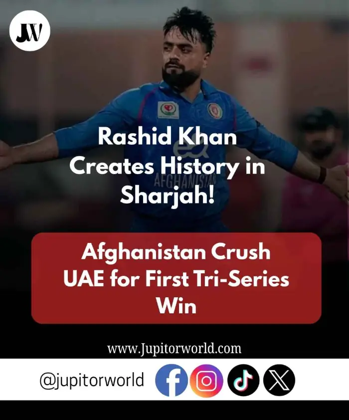 Rashid Khan Breaks T20I Wicket Record as Afghanistan Defeat UAE in Tri-Series Clash
