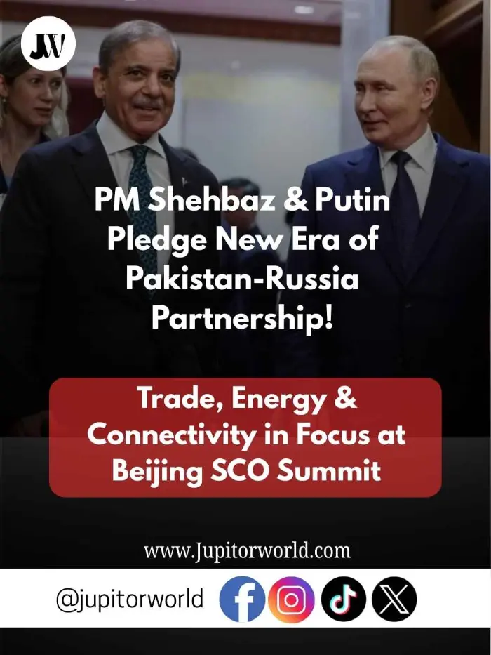 PM Shehbaz Sharif, President Putin Agree to Boost Pakistan-Russia Relations at SCO Summit in Beijing
