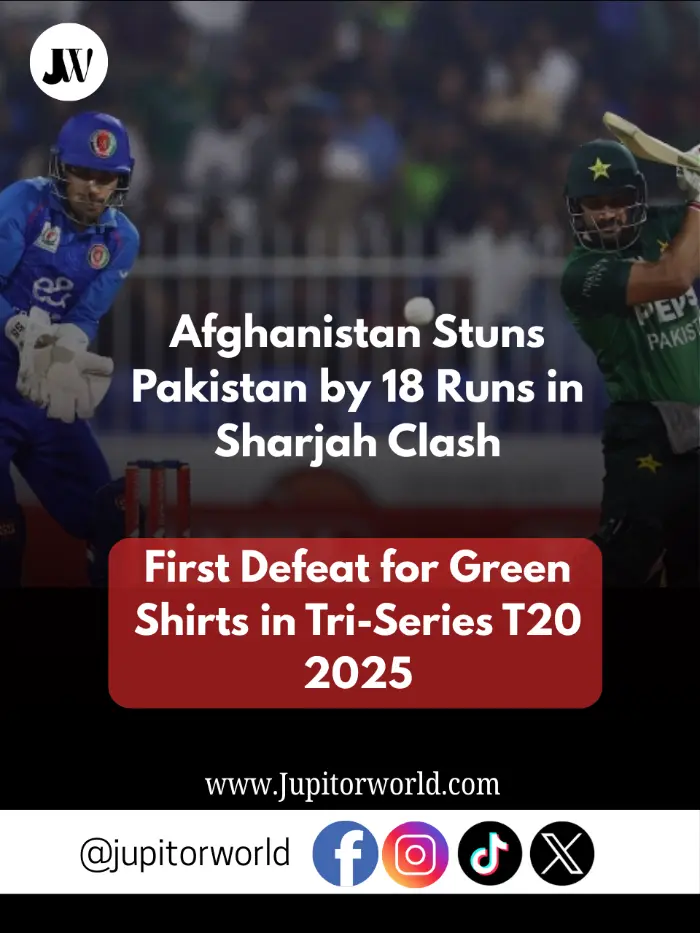 Afghanistan Beat Pakistan by 18 Runs in Tri-Series T20 at Sharjah Afghanistan Beat Pakistan by 18 Runs in Tri-Series T20 at Sharjah